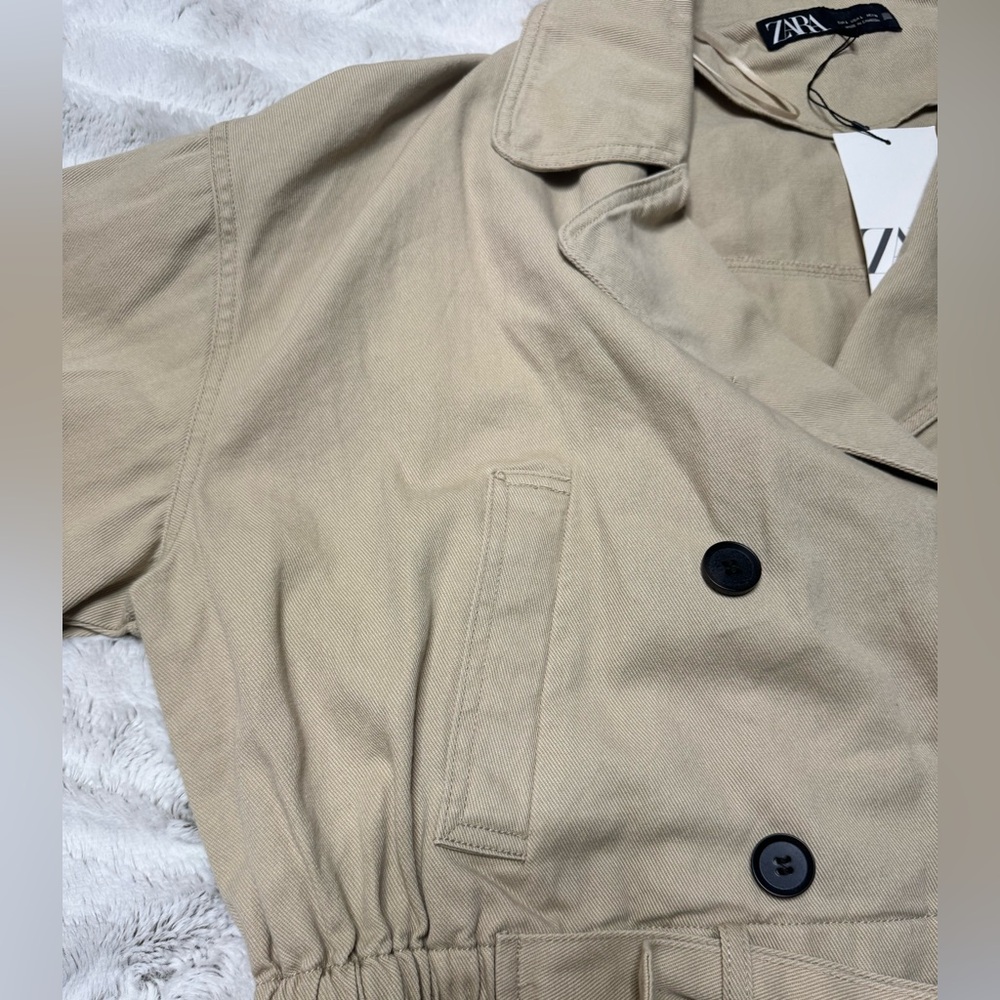 🎉SALE🎉NWT Zara Double-Breasted Trench Coat | L - Picture 11 of 12